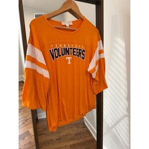 Flying Colors Tennessee Volunteers Orange 3/4 Sleeve Graphic Tee Shirt Womens XL